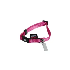 Collier chien réglable 10mm / 20-30cm rose