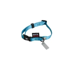 Collier chien réglable 10mm / 25-35cm bleu