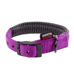 Collier droit Confort pour chien coloris mauve - 1,6x35 cm