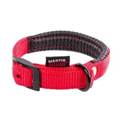 Collier droit Confort pour chien coloris rouge - 1,6x35 cm