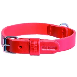 Collier droit en cuir rouge pour chien 3x55 cm