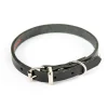 Collier en cuir noir pour chien 1,2x33 cm