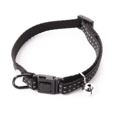 Collier en nylon pour chat Flash noir