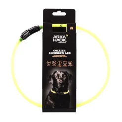 Collier en tube LED jaune 1x70 cm