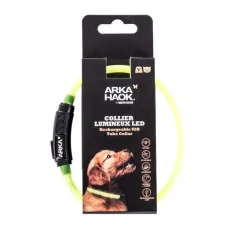 Collier en tube LED jaune 0,7x35 cm