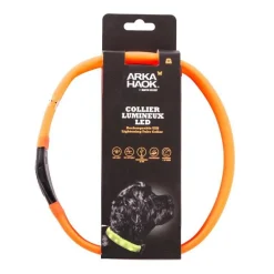 Collier en tube LED orange 2,5x65 cm
