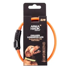 Collier en tube LED orange 0,7x35 cm