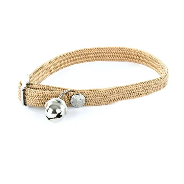Collier élastique pour chat beige