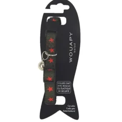 Collier pour chat en nylon coloris kaki Wouapy Star - Taille unique