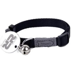 Collier pour chat en nylon coloris noir Wouapy Basic Line - Taille unique