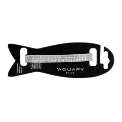 Collier pour chat en simili cuir coloris argent Wouapy Diam's - Taille unique