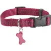 Collier pour chien coloris fuchsia en nylon tressé Bobby Safe – Taille XS