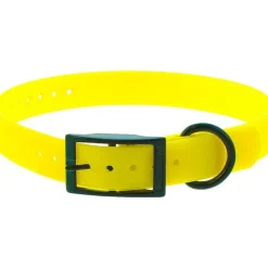 Collier pour chien en polyuréthane coloris jaune boucle double Canihunt Xtreme - 2,5 x 0,25 x 65 cm