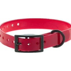 Collier pour chien en polyuréthane coloris rouge boucle double Canihunt Xtreme - 1,9 x 0,25 x 45 cm