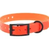 Collier pour chien en polyuréthane coloris orange boucle double Canihunt Xtreme - 1,9 x 0,25 x 45 cm