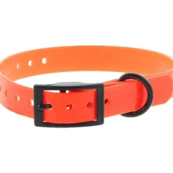 Collier pour chien en polyuréthane coloris orange boucle double Canihunt Xtreme - 1,9 x 0,25 x 45 cm