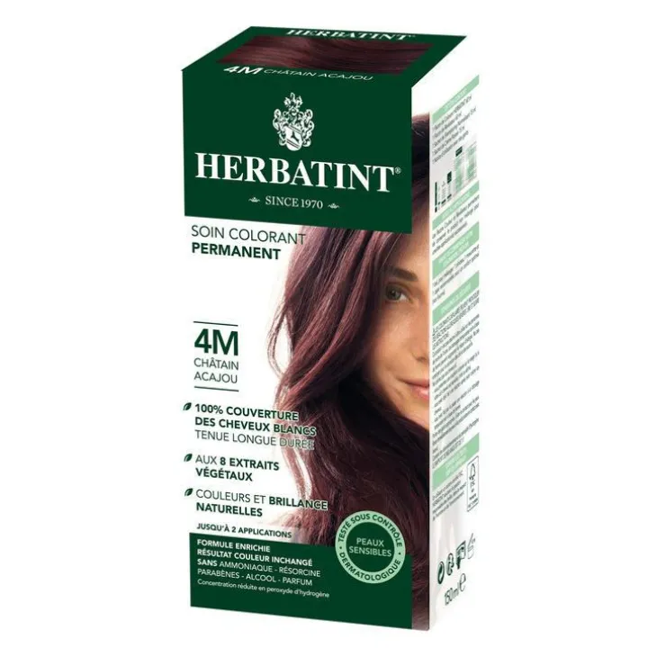Coloration Herbatint Châtain Acajou - 4M.145 ml
