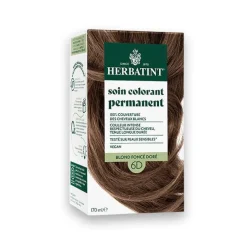 Coloration permanente pour cheveux blond foncé 6D aux extraits végétaux biologiques vegan Herbatint - 170 ml
