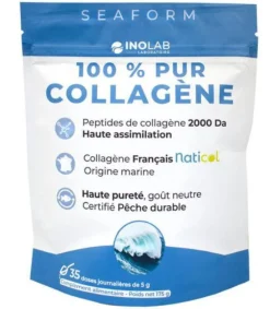 Complément alimentaire 100% pur collagène marin goût neutre Seaform Inolab – 175 g