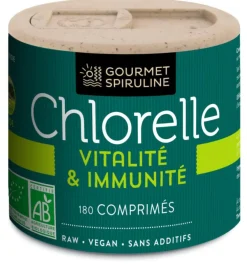 Complément alimentaire chlorelle bio Gourmet Spiruline - 180 comprimés