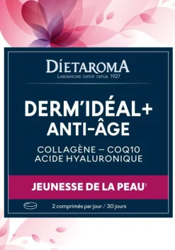 Complément alimentaire collagène + CoQ10 acide hyaluronique Dietaroma Dermidéal plus - 60 comprimés