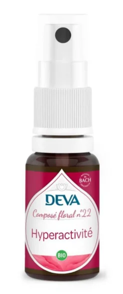 Complément alimentaire composé floral hyperactivité émotionnelle bio Deva - spray 15 ml