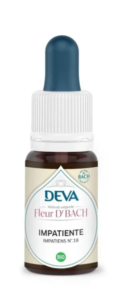 Complément alimentaire fleur de Bach impatiente bio Deva - 15 ml