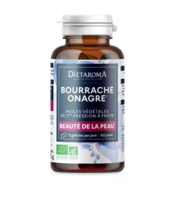 Complément alimentaire huile de bourrache onagre bio beauté de la peau Dietaroma - 180 gélules