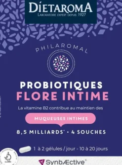 Complément alimentaire muqueuses intimes probiotiques flore intime Dietaroma Philaromal - 20 gélules