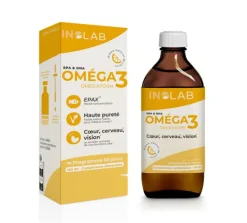 Complément alimentaire Oméga 3 ultra-concentré goût citron Inolab – 150 ml