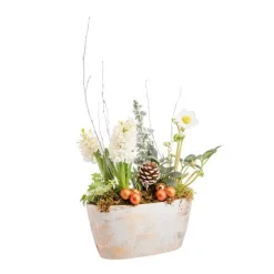 Composition de jacinthe et hellébore en pagode or