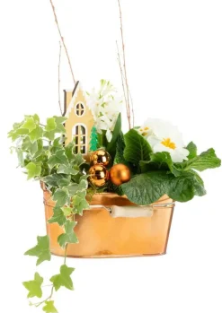 Composition festive pot cuivre - Ø 20 cm