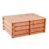 Composteur basic double en bois Mon Petit Potager 120 x 90 cm - 2 x 184 L