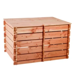 Composteur basic en bois Mon Petit Potager 120 x 90 cm - 2 x 303 L