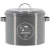 Composteur en acier au carbone coloris anthracite - 27 x 23,2 x 21,3 cm