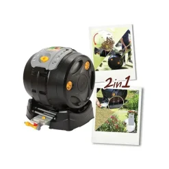 Composteur rotatif avec arroseur Hozelock EasyMix 2 en 1 - 100 L