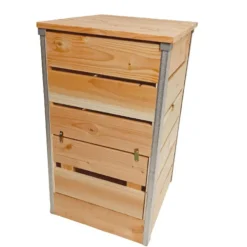 Composteur steel en bois Mon Petit Potager 50 x 45 cm - 148 L