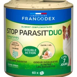 Comprimés anti-parasitaires pour chien Francodex Stop Parasit' Duo – x 60