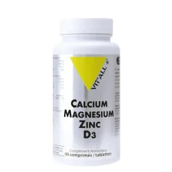 Comprimés de calcium, zinc, bisglycinate et magnésium x 90