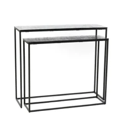 Console en aluminium noir irisé Taille 1 - 90 x 25 x 75 cm