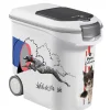 Container à croquettes pour chien coloris blanc et noir Pet collection – 35 L (12 kg)