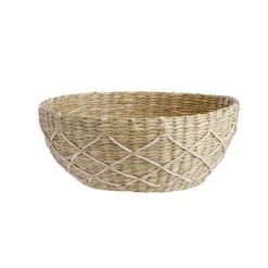 Corbeille coloris marron en osier - Ø 30 cm