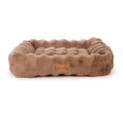 Corbeille pour chien Alpine coloris marron en tissu Scruffs Taille L - 75 x 60 cm