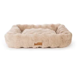 Corbeille pour chien Alpine coloris beige en tissu Scruffs Taille L - 75 x 60 cm