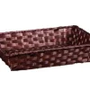 Corbeille Rihana en bambou chocolat Cav Service - 36 x 26,5 x 7,5 cm