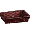 Corbeille Rihana rectangulaire en bambou chocolat Cav Service - 24 x 18 x 5 cm
