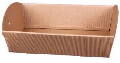 Corbeille Rome en carton kraft cannelure Cav Service - 33,5 x 25 x 8 cm