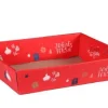 Corbeille Sofia en carton rouge Cav Service - 37 x 28 x 8 cm