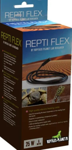 Cordon chauffant pour vivarium coloris noir Reptile Planet Repti Flex 25W 6 m - Ø 7 mm