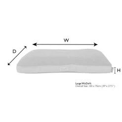 Couchage orthopédique pour chien coloris marron Scruffs Harvard - Taille L 100 x 70 x 12 cm